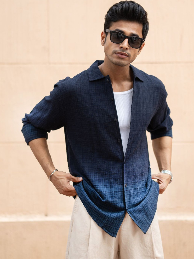Powerlook Men Grid Tattersall Checks Printed Casual Shirt