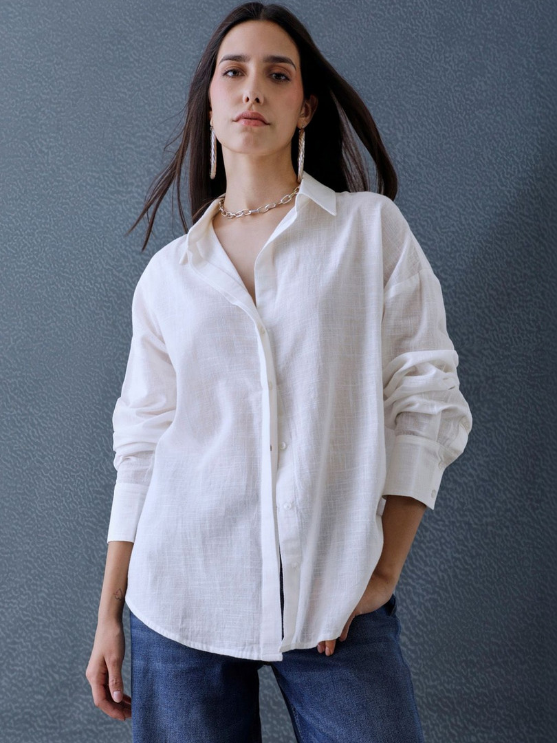 Shirt VOLTEDGE Women Oversized Cotton Casual Shirt