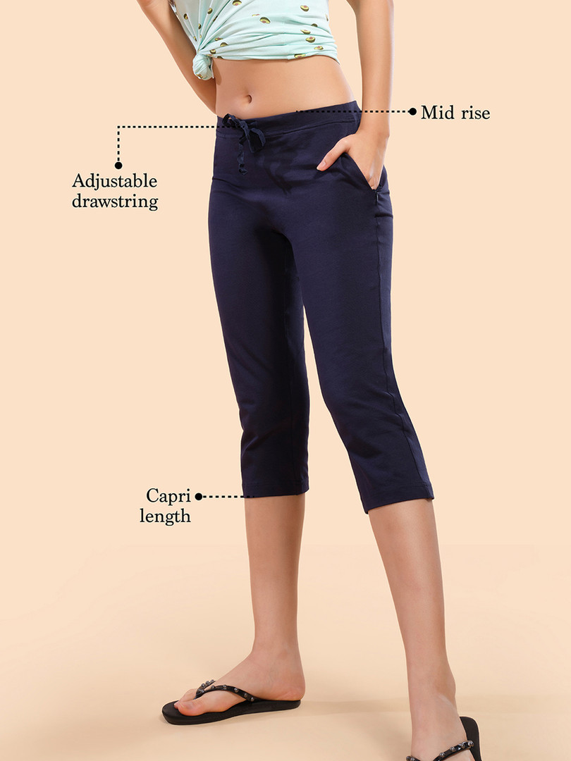 Enamor Mid-Rise Straight Leg Lounge Capris