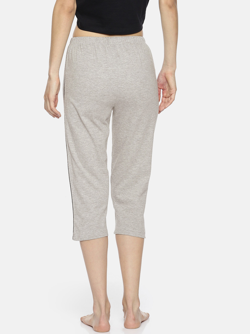 Espresso Women Pack of 2 Grey & Navy Blue Solid Capris ESP-4000-CAPRI-2-NGM