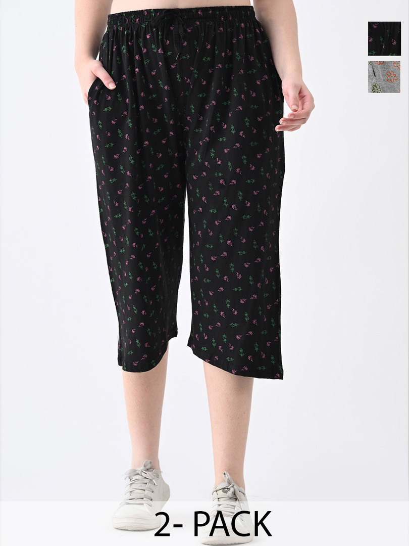 capri BAESD Women Pack Of 2 Printed Capris