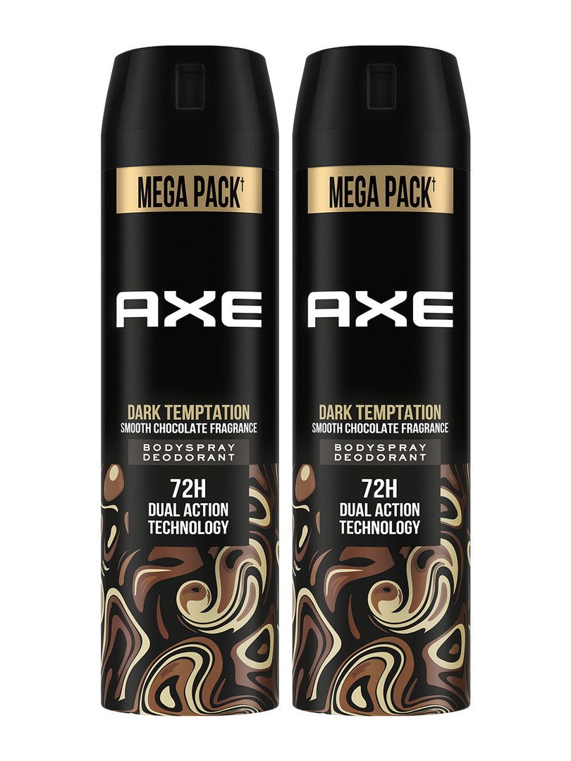 AXE Men Set of 2 Dark Temptation Long Lasting Deodorant Bodyspray - 215 ml each