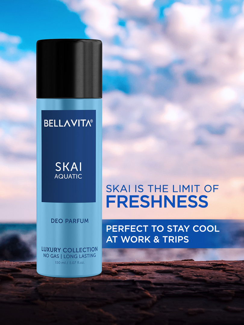 Bella Vita Organic Men Skai Aquatic Long-Lasting Body Parfum - 150 ml