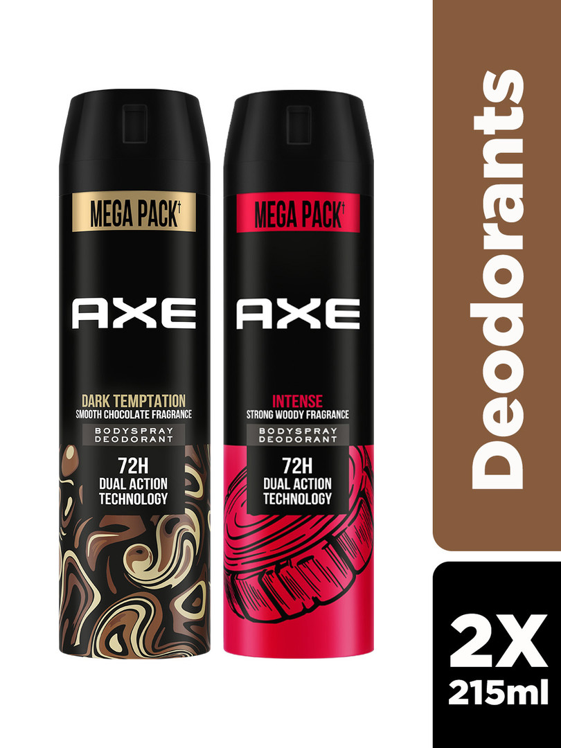 AXE Men Set of Dark Temptation & Intense Deodorant Spray - 215ml each