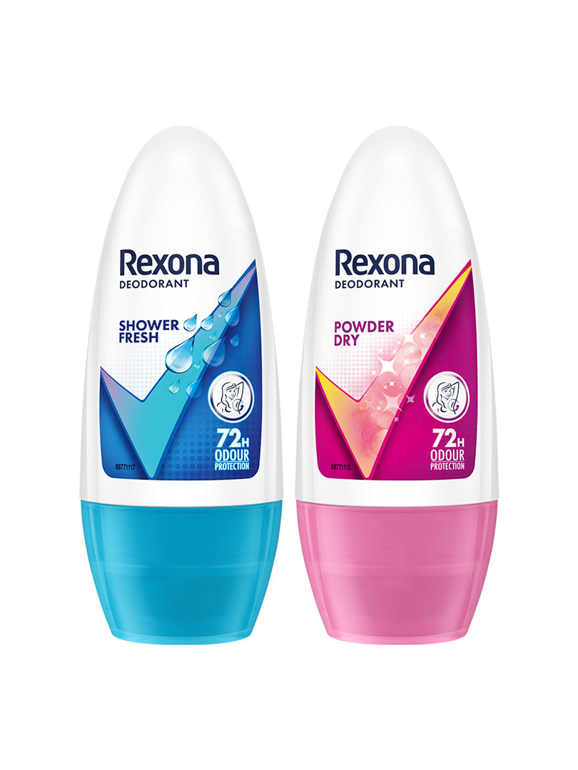 REXONA Set Of 2 Shower Fresh Underarm Roll On & Powder Dry Underarm Roll On For Women
