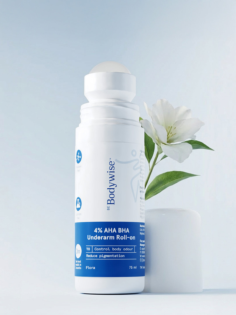 deodorant Be Bodywise 4% AHA BHA Underarm Roll-On - Flora - 75ml