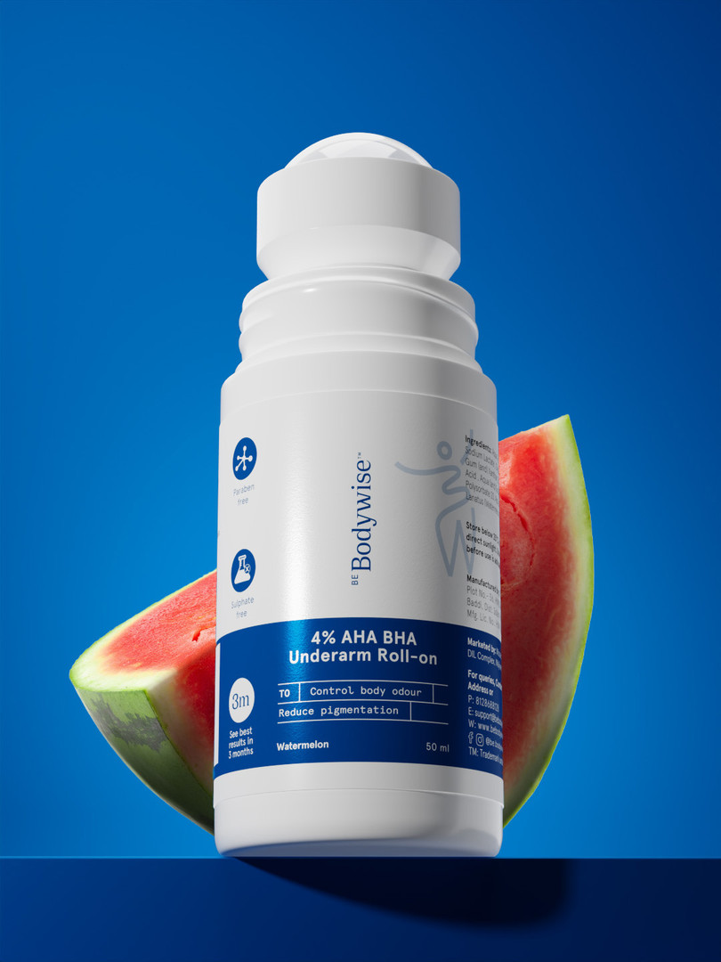 deodorant Be Bodywise 4% AHA BHA Underarm Roll On To Control Body Odour - Watermelon - 50ml