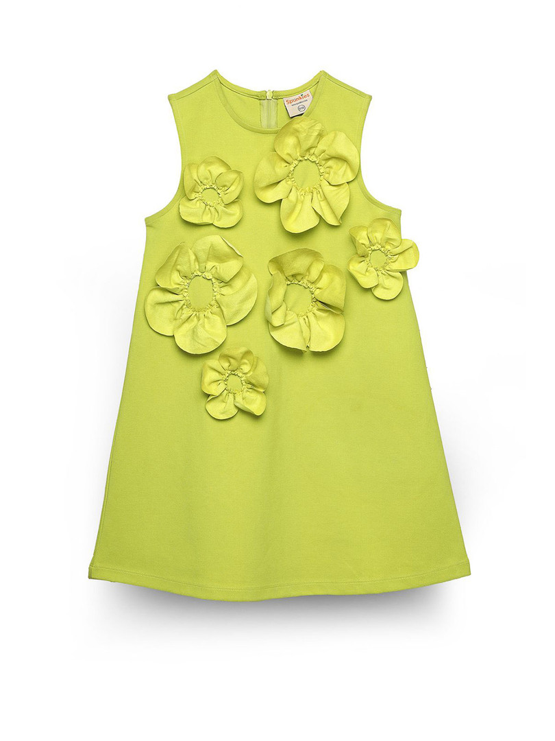 SPUNKIES Girls Round Neck Sleeveless A-Line Dress