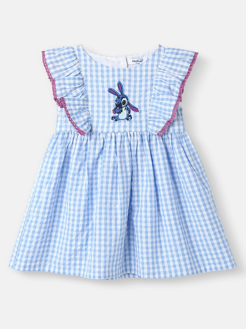 Nauti Nati Girl Cotton and Pleated Fabric Minnie Mouse Dress