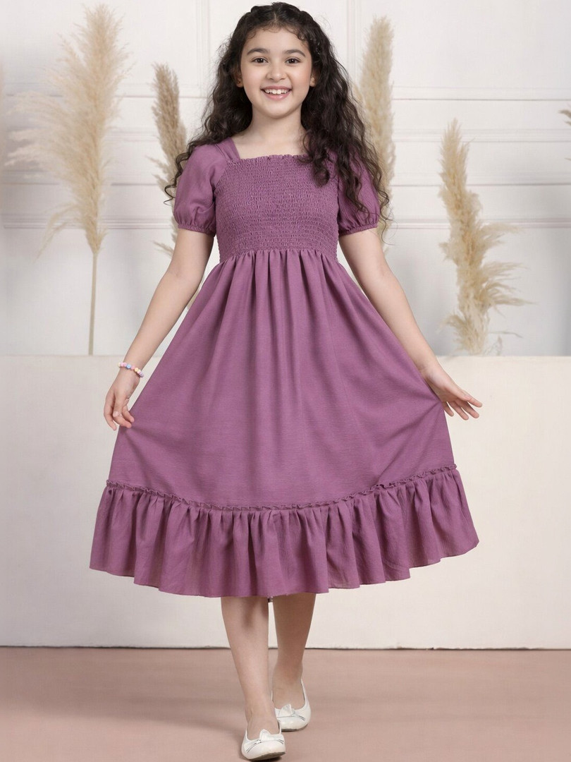 dresses DEKLOOK Girls Square Neck Fit Flare Midi Dress