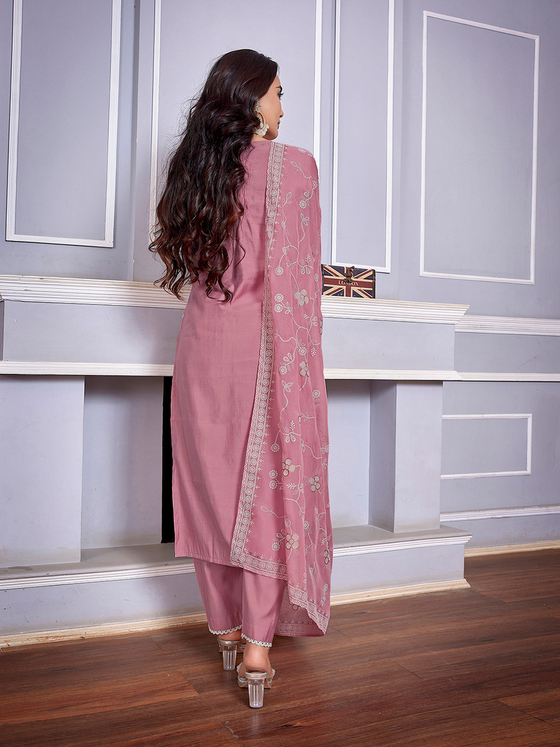 Royal Export Ethnic Motifs Embroidered Sequinned Kurta with Trouser & Dupatta