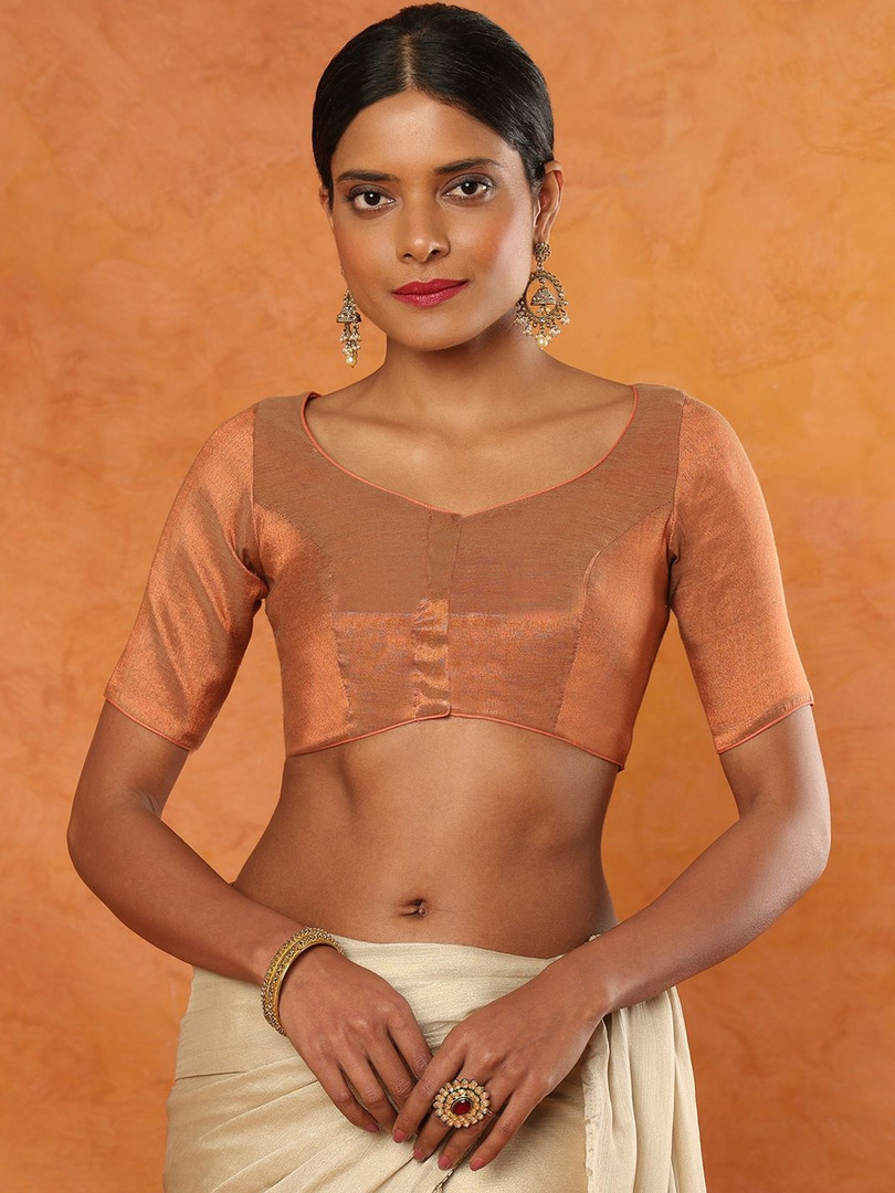 ethnic SALWAR STUDIO Sweetheart Neck Saree Blouse