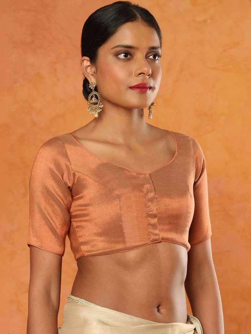 SALWAR STUDIO Sweetheart Neck Saree Blouse