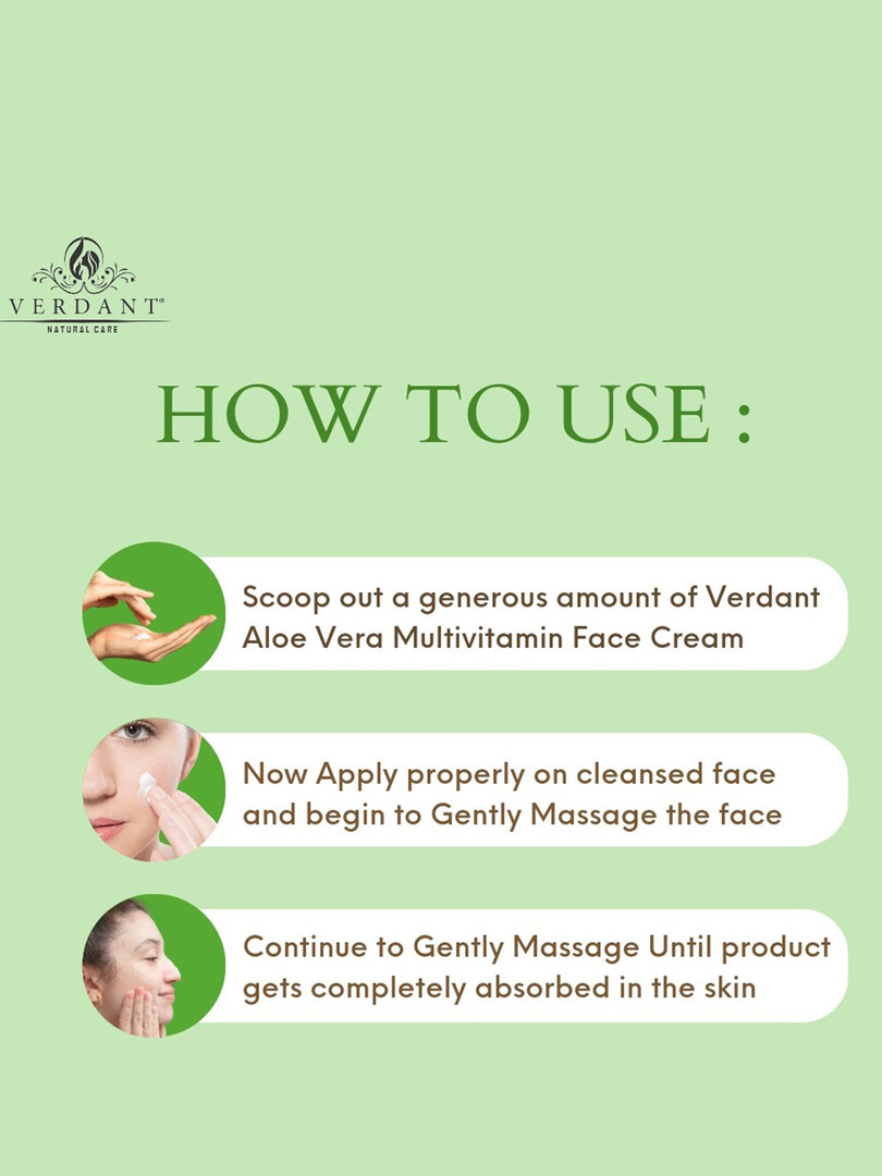 Verdant Natural Care Aloe Vera Face Cream & Gold Face Cream Combo-200ml Each