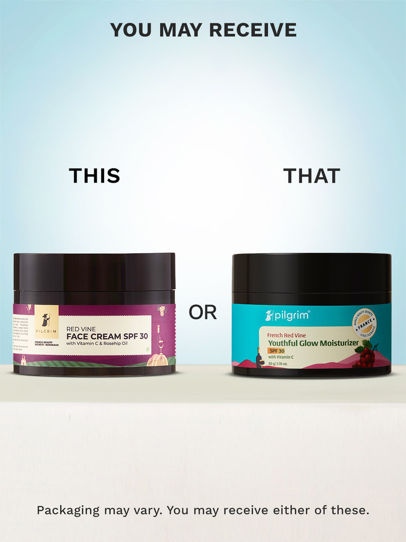 Pilgrim Red Vine Face Cream SPF 30 With Vitamin C & Rosehip Oil For Dark Spots & Ageing