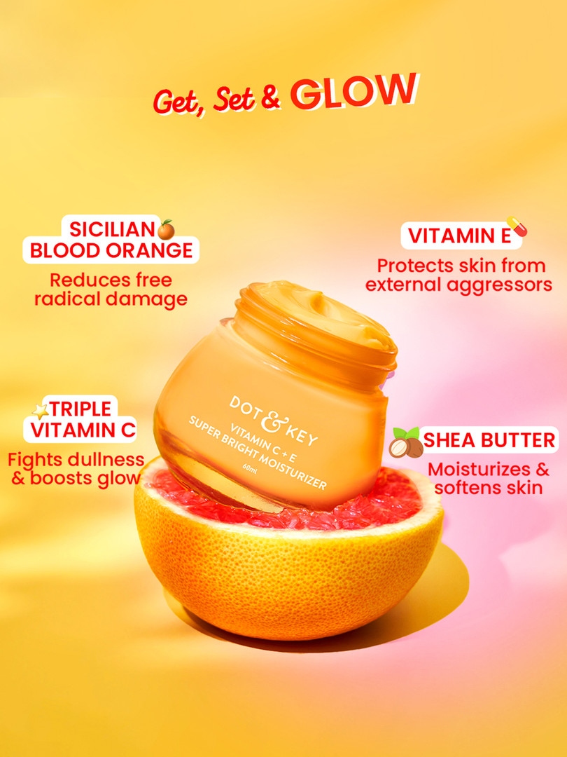 DOT & KEY Vitamin C+E Oil-Free Moisturizer For Glowing Skin & Fades Dark Spots - 60ml