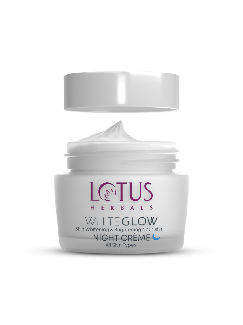 facecream Lotus Herbals Sustainable Whiteglow Whitening Brightening Nourishing Night Creme 60g