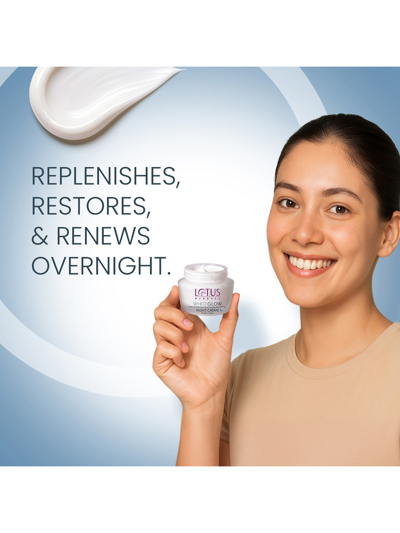 Lotus Herbals Sustainable Whiteglow Whitening Brightening Nourishing Night Creme 60g