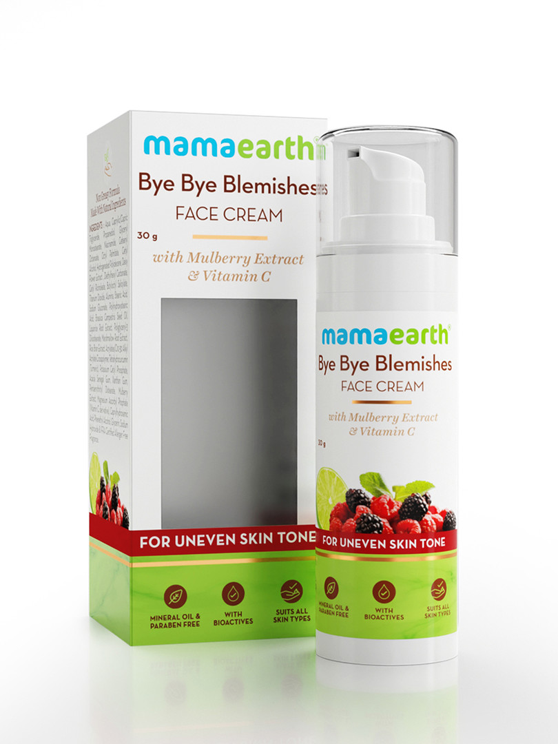 facecream Mamaearth Bye Bye Blemishes Face Cream With Mulberry & Vitamin C For Pigmentation - 30g