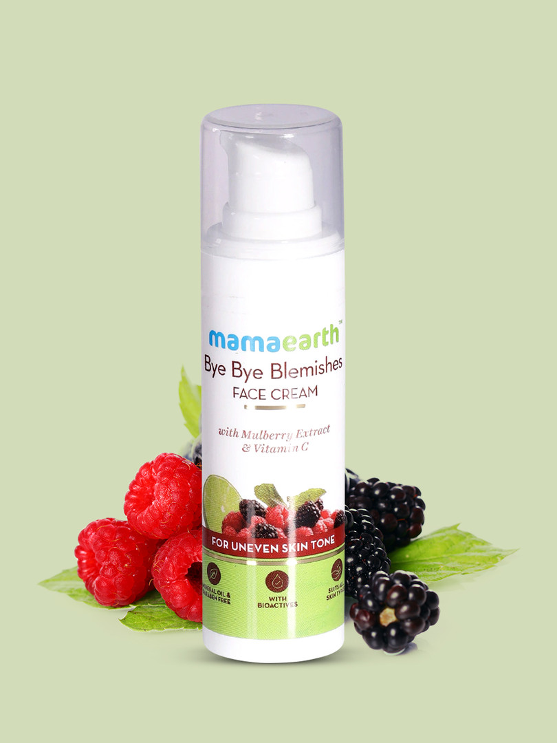 Mamaearth Bye Bye Blemishes Face Cream With Mulberry & Vitamin C For Pigmentation - 30g