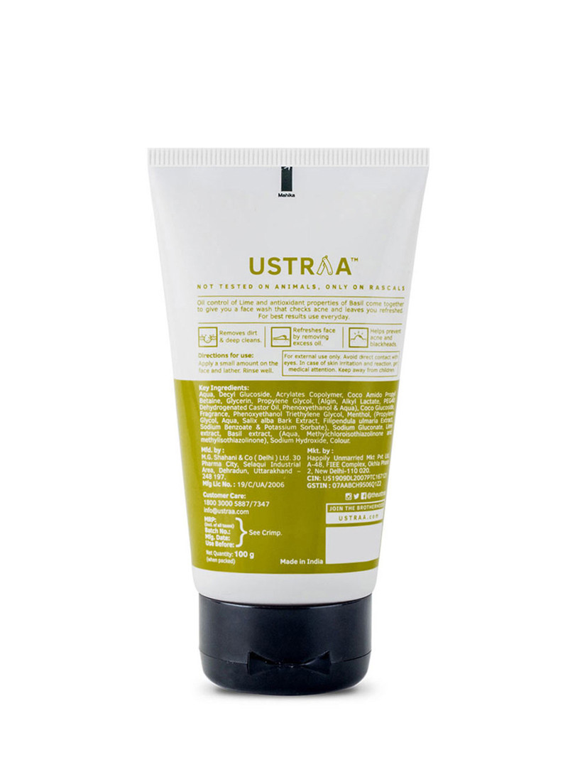 Ustraa Men Face Wash For Oily Skin 100g