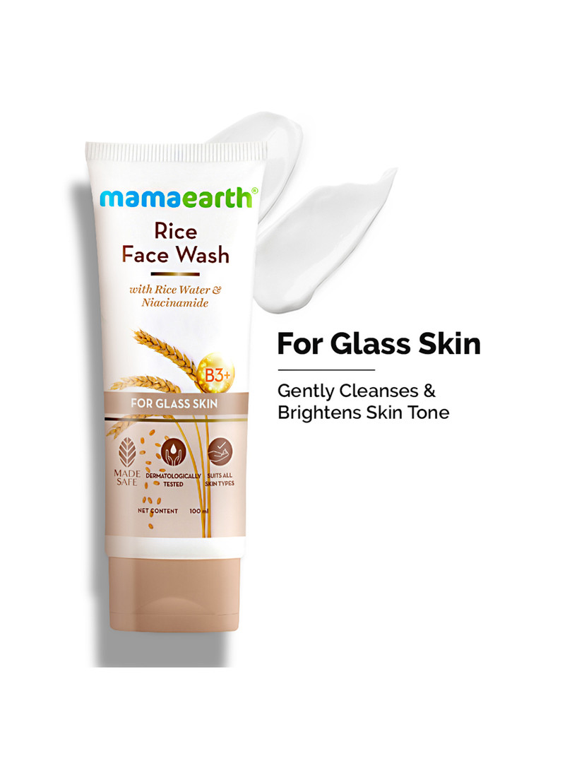 Mamaearth Rice Face Wash with Rice Water & Niacinamide for Glass Skin - 100ml