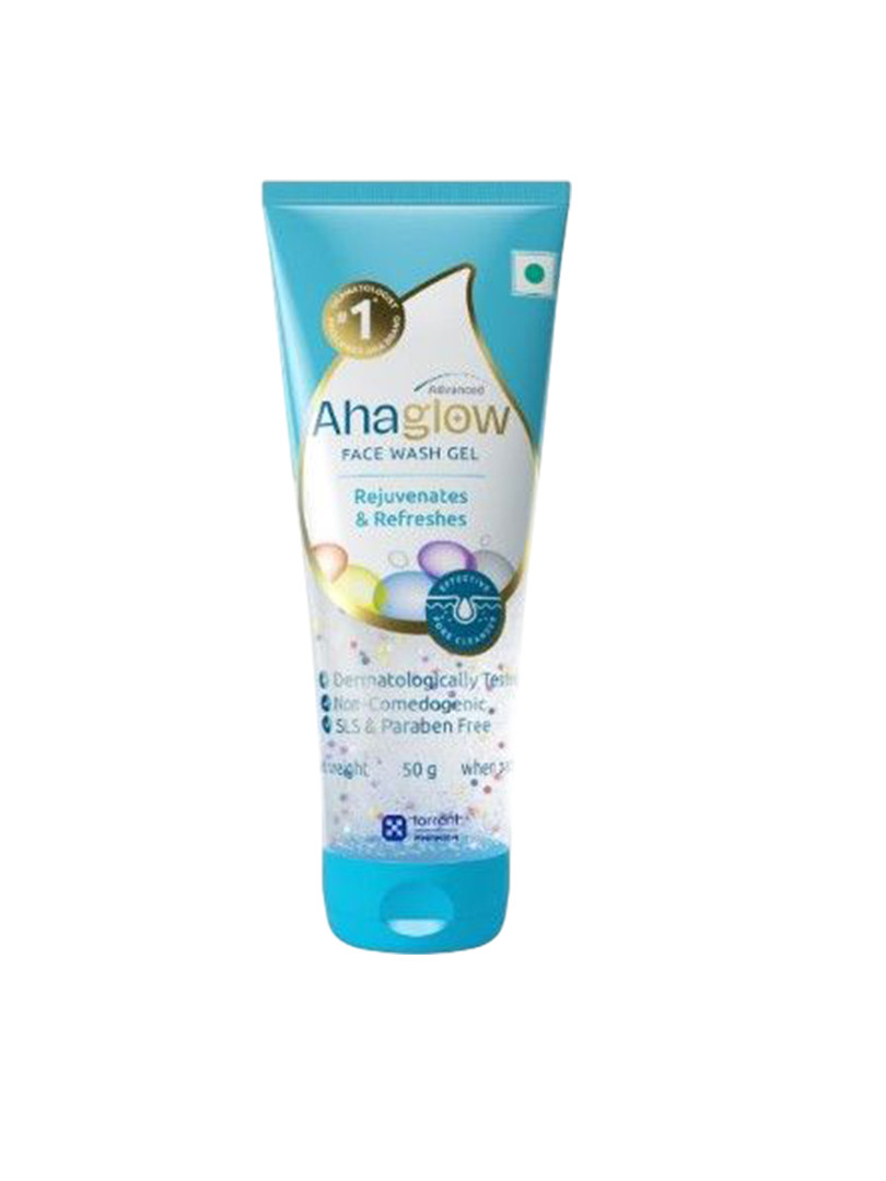 Ahaglow 1% Glycolic Acid Advanced Face Wash Gel - 50 g