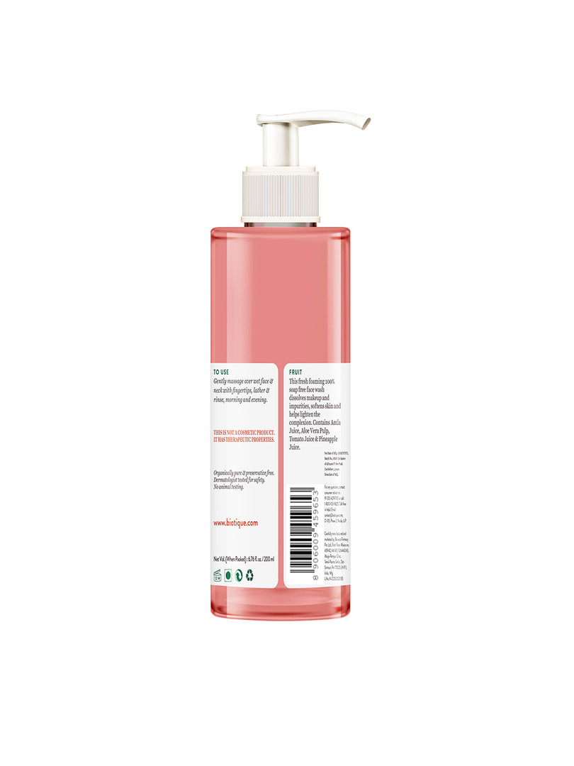 Biotique Pure & Natural Fruit Brightening Face Wash - 200 ml