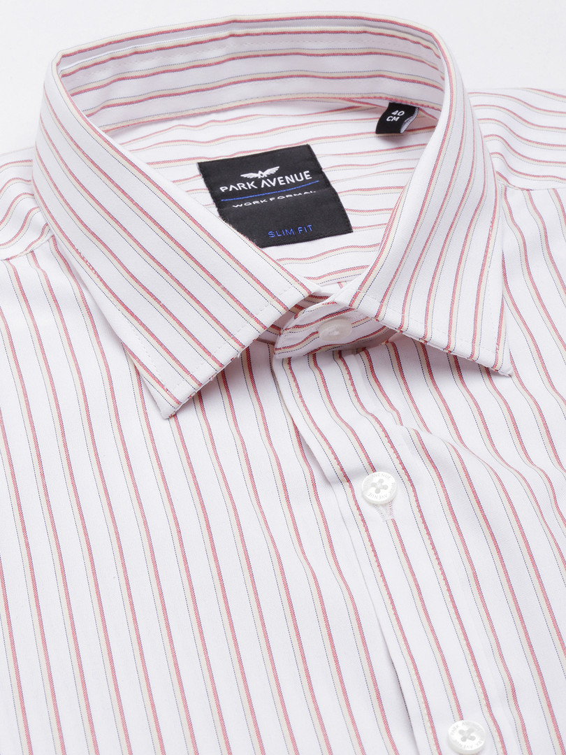 Park Avenue Slim Fit Opaque Striped Formal Shirt