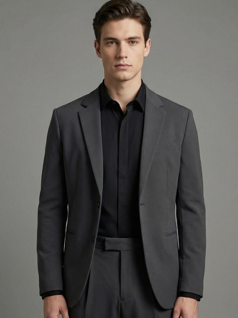 formal-suit HE SPOKE Notched Lapel Single Breasted Blazer