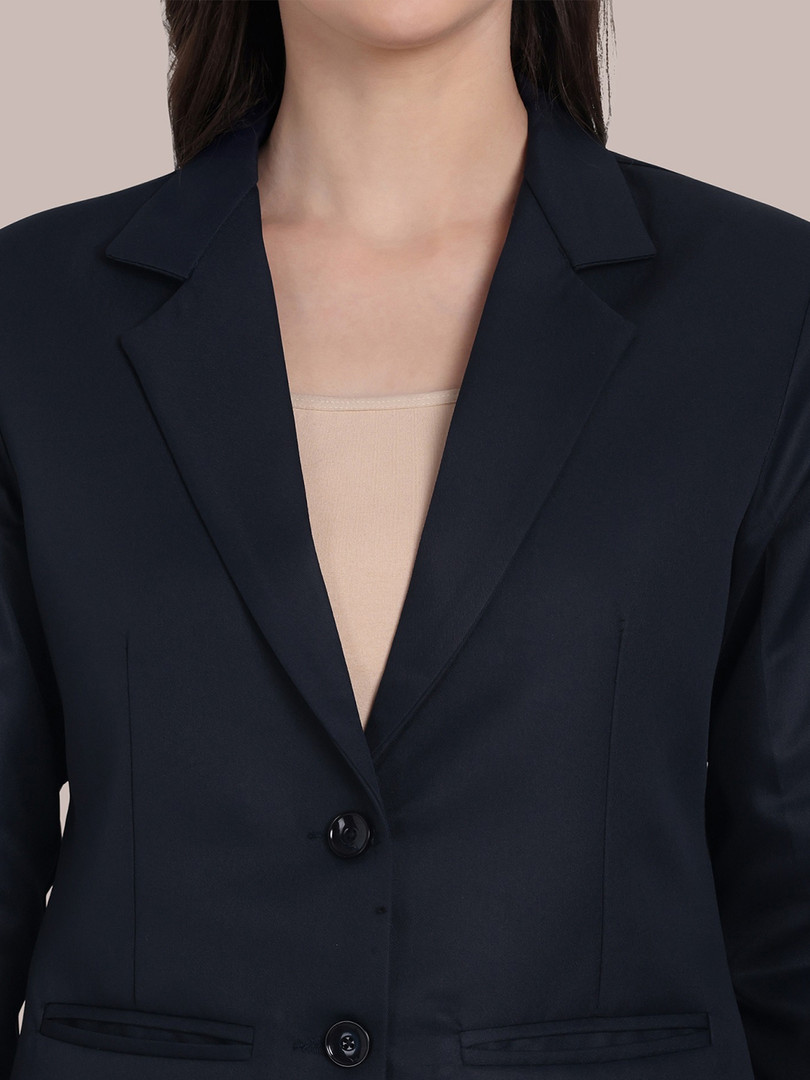 BAESD Notched Lapel Collar Single Breasted Blazer
