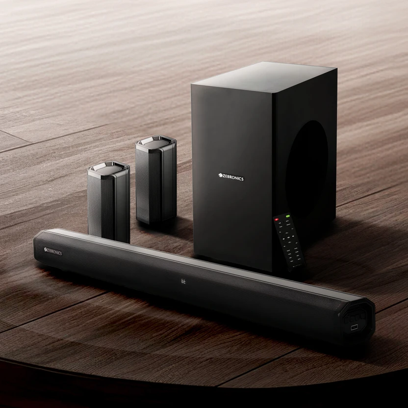 home theatres & soundbars ZEBRONICS JUKE BAR 800 300 W Bluetooth Soundbar (Black, 5.1 Chann...more