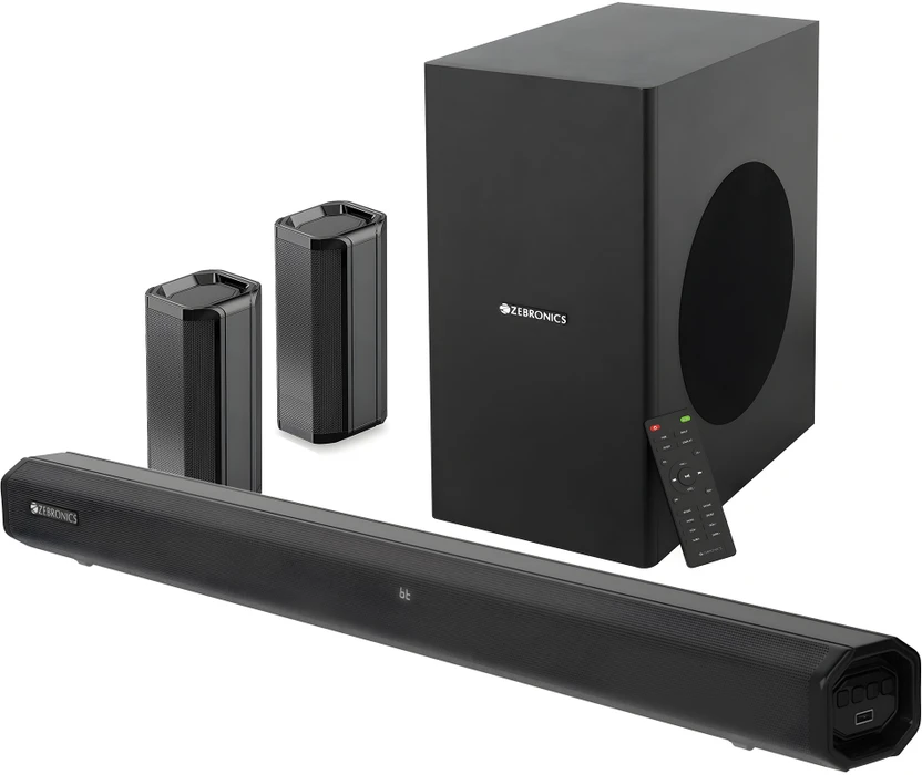 ZEBRONICS JUKE BAR 800 300 W Bluetooth Soundbar (Black, 5.1 Chann...more