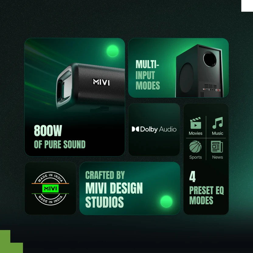 Mivi: home theatres & soundbars electronics