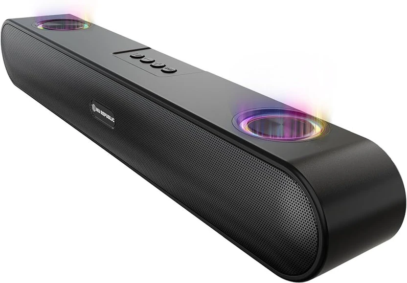 united gold Dual Bass Thunder 10 W Bluetooth Soundbar (Black, 5.1...more