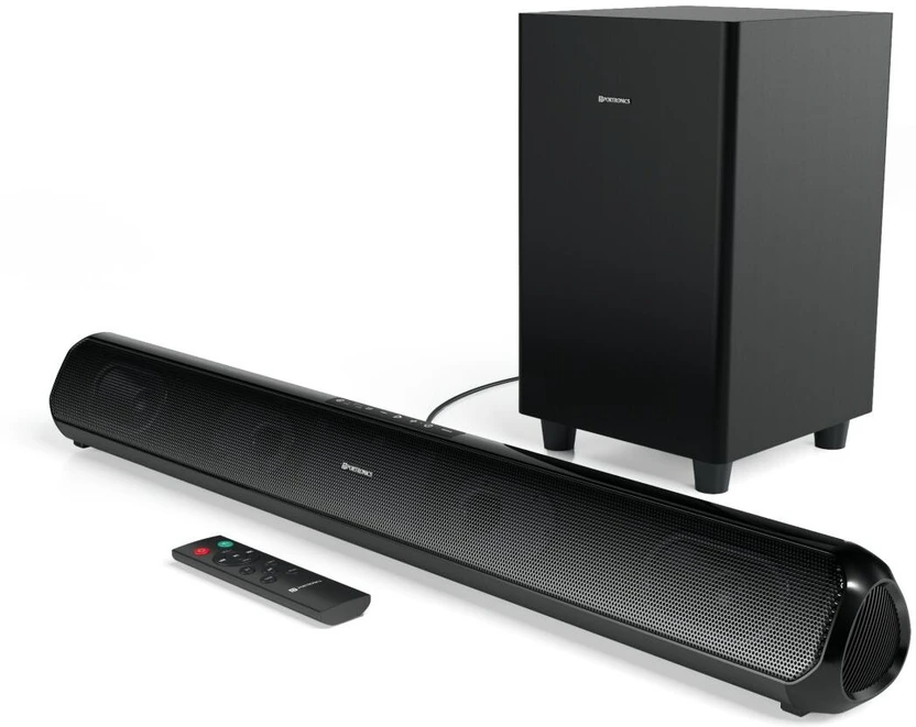 Portronics Pure Sound Pro X1 Soundbar with Wired Subwoofer, USB, ...more
