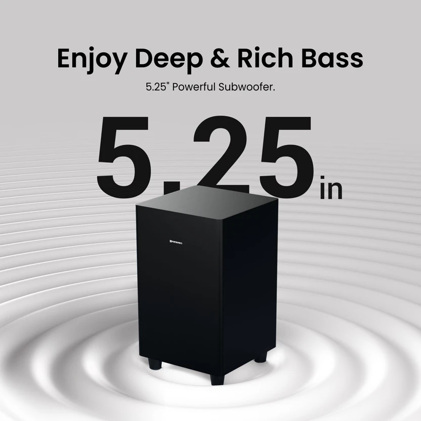Portronics Pure Sound Pro X1 Soundbar with Wired Subwoofer, USB, ...more