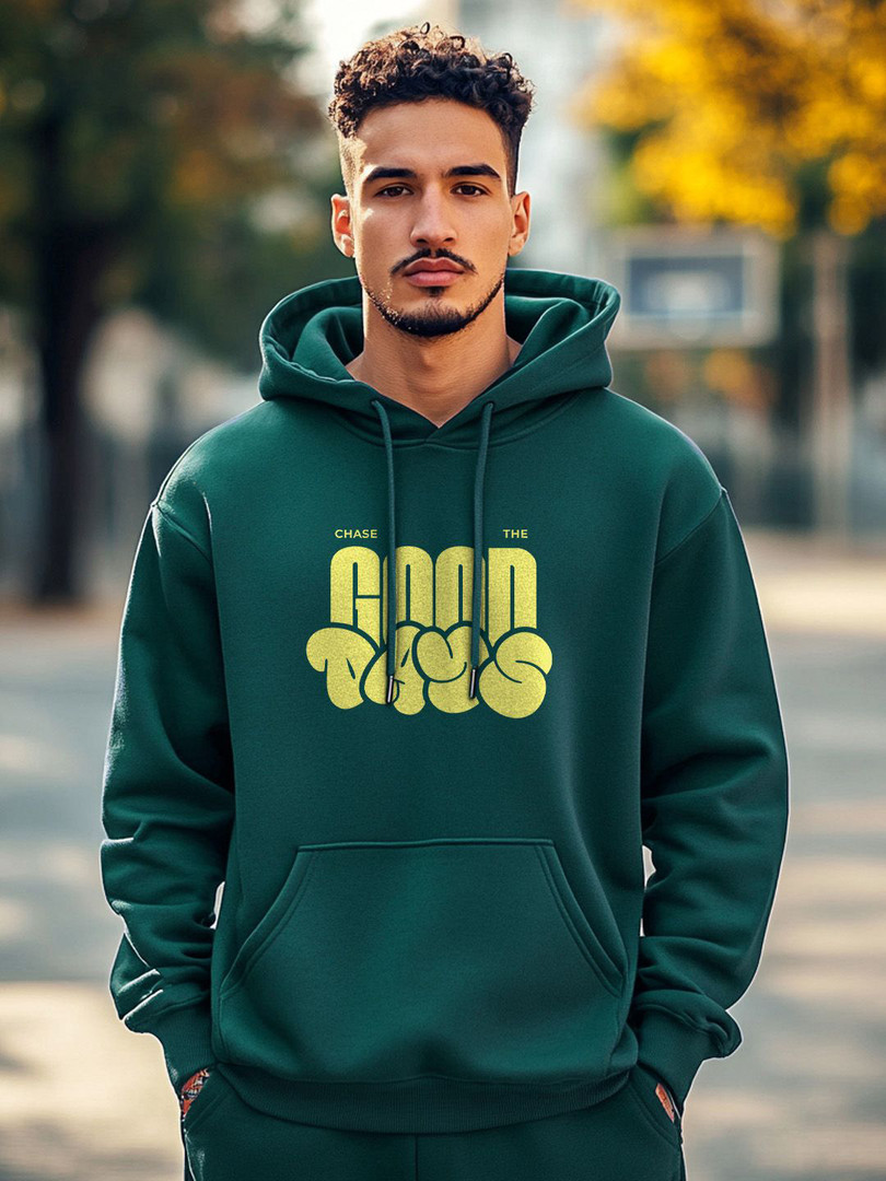 hoodies NOBERO Men Printed Hooded Sweatshirt