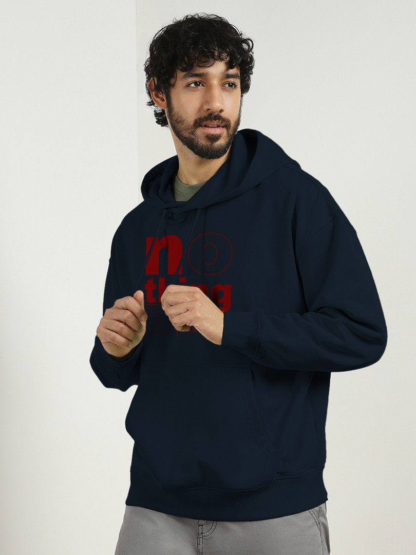 NOBERO Men Oversized Hooded Sweatshirt