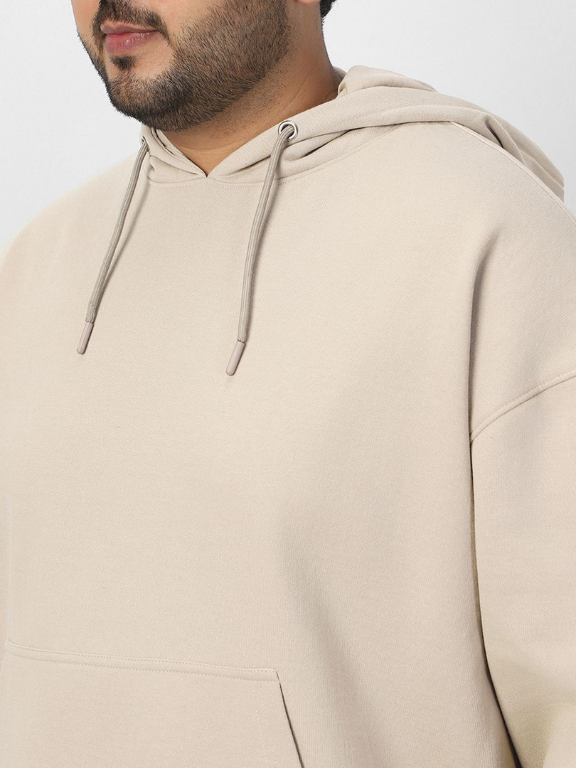Urbano Plus Men Cotton Oversized Hooded Long Sleeves Pullover Sweatshirt