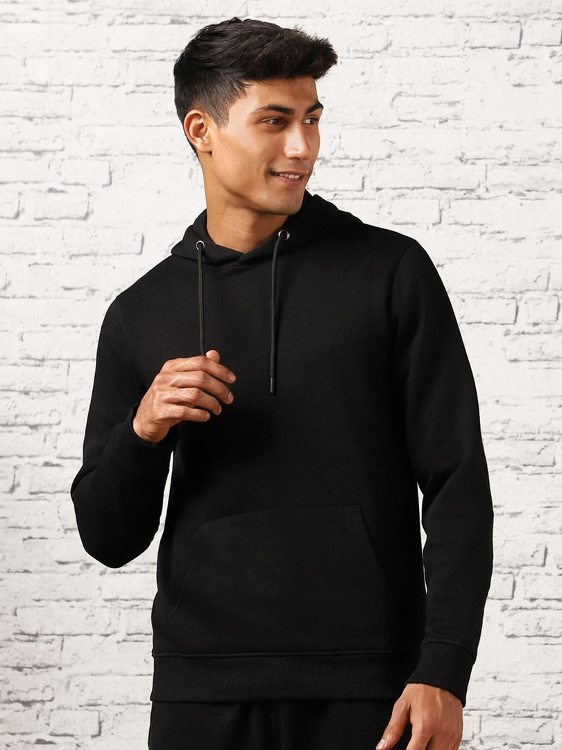 NOBERO Hooded Ribbed Hem Pullover