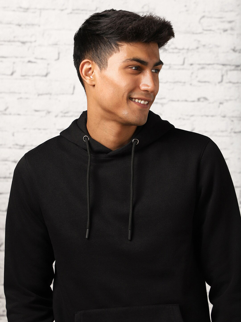 NOBERO Hooded Ribbed Hem Pullover