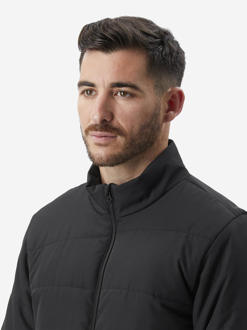 Decathlon FORCLAZ - Men Solid Black Upto -0 Degrees Non-Hooded Synthetic Puffer Jacket