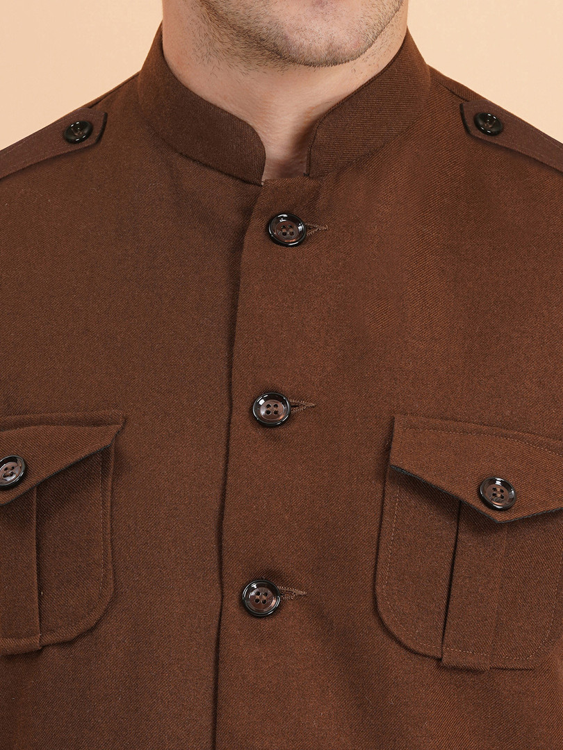 SG LEMAN Men Woven Nehru Jacket