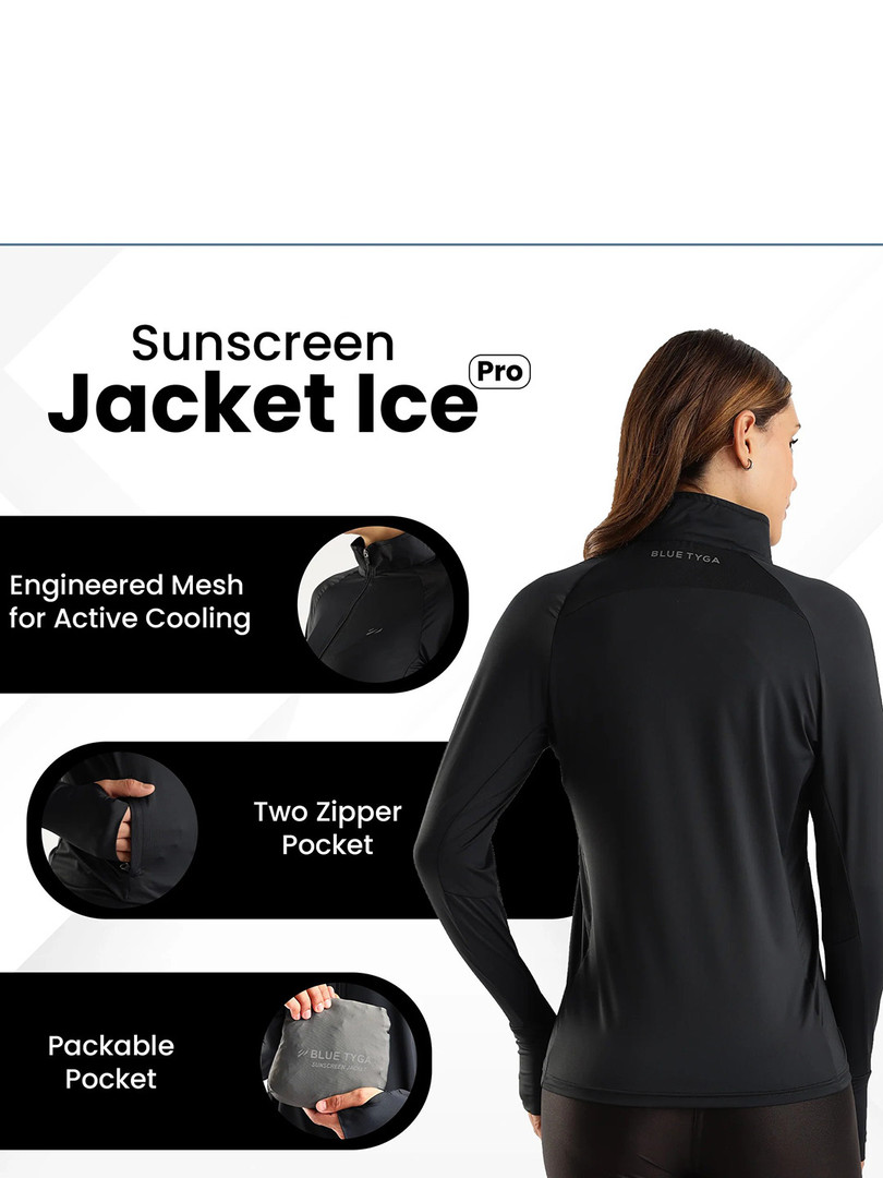 BLUE TYGA Men Sunscreen Lightweight Outdoor Sporty Jacket Ice Pro