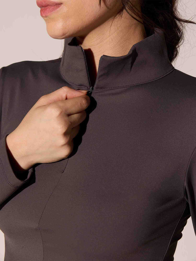 CAVA Charcoal Zip-It-Up Top