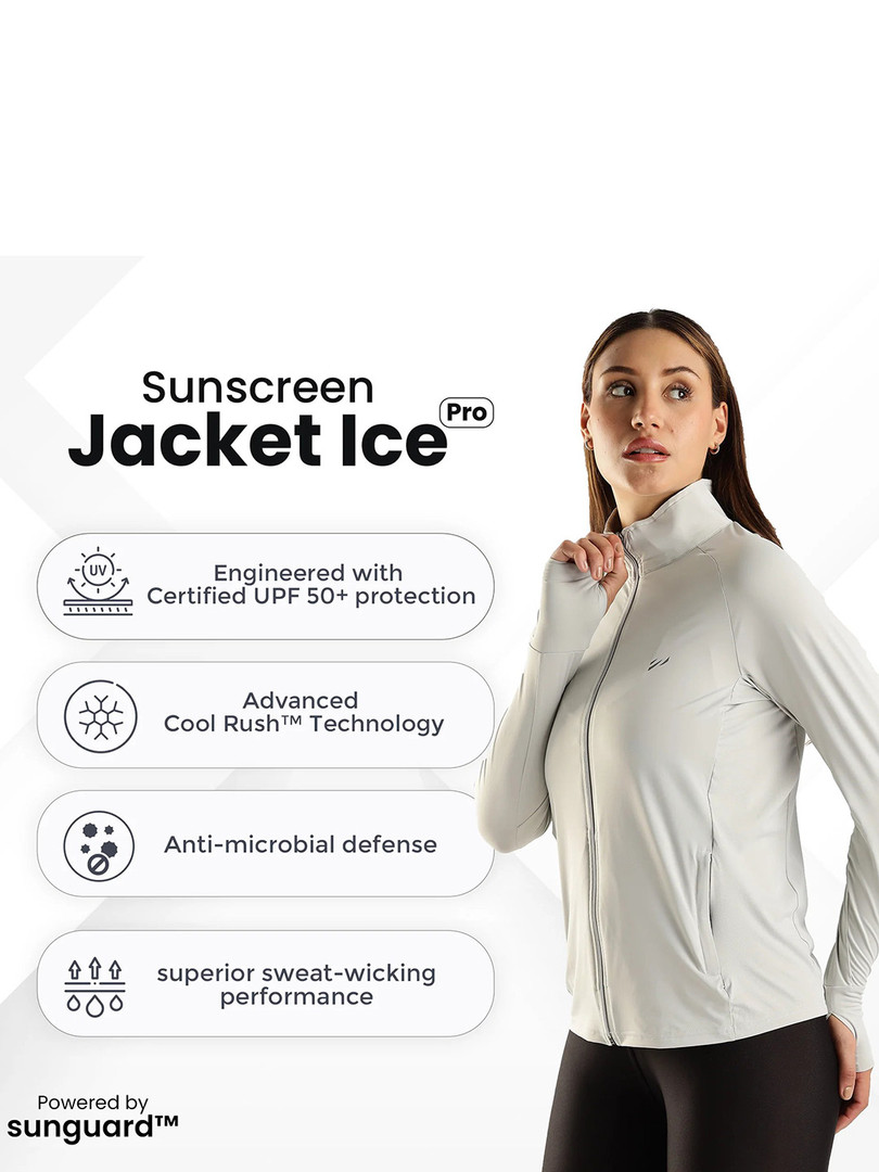 BLUE TYGA Women Lightweight Outdoor Sporty Sunscreen Jacket Ice Pro