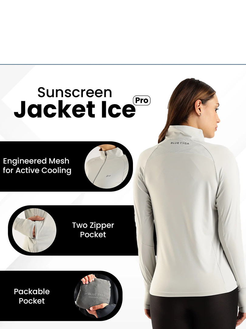 BLUE TYGA Women Lightweight Outdoor Sporty Sunscreen Jacket Ice Pro