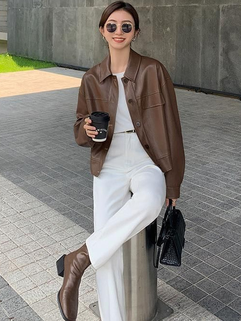 jackets HERE&NOW Women Synthetic Leather Jackets