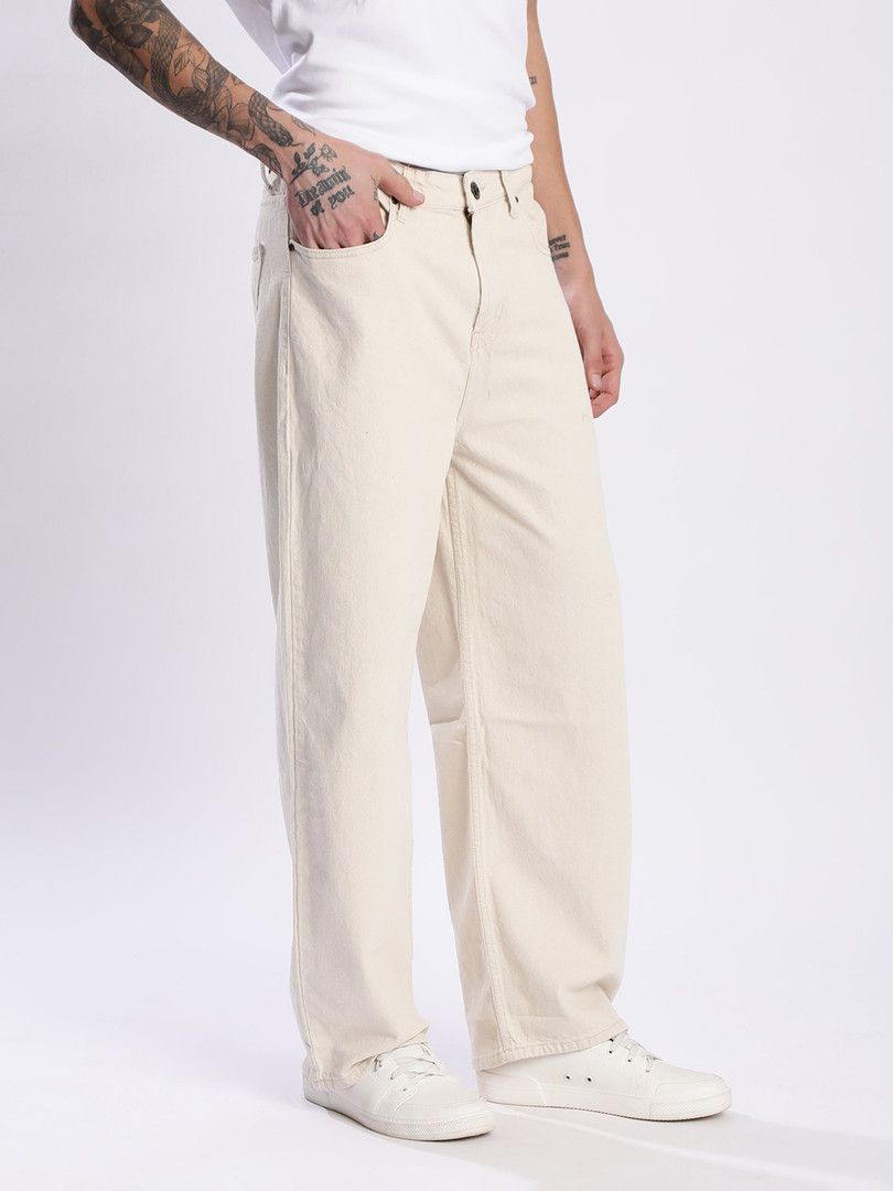 Roadster The Lifestyle Co. Men Pure Cotton Baggy Fit Denim Jeans